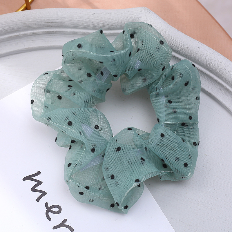 Korean version of cross-border hot style large circle hair circle wave dot ponytail hair ornament