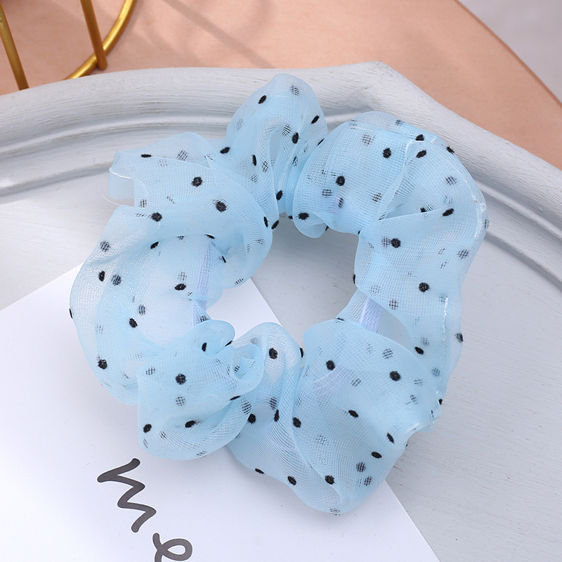Korean version of cross-border hot style large circle hair circle wave dot ponytail hair ornament