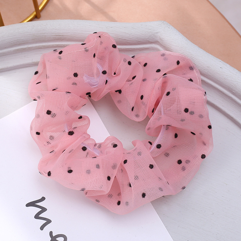 Korean version of cross-border hot style large circle hair circle wave dot ponytail hair ornament