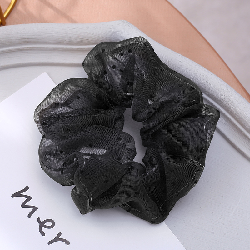 Korean version of cross-border hot style large circle hair circle wave dot ponytail hair ornament