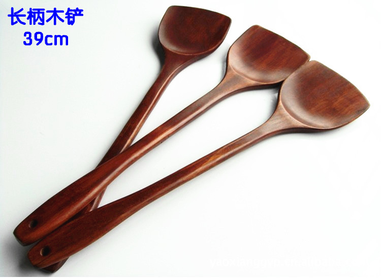 Supply Natural Color Old Paint Wooden Spatula Wooden Turner Non-Stick Spatula Wooden Spoon