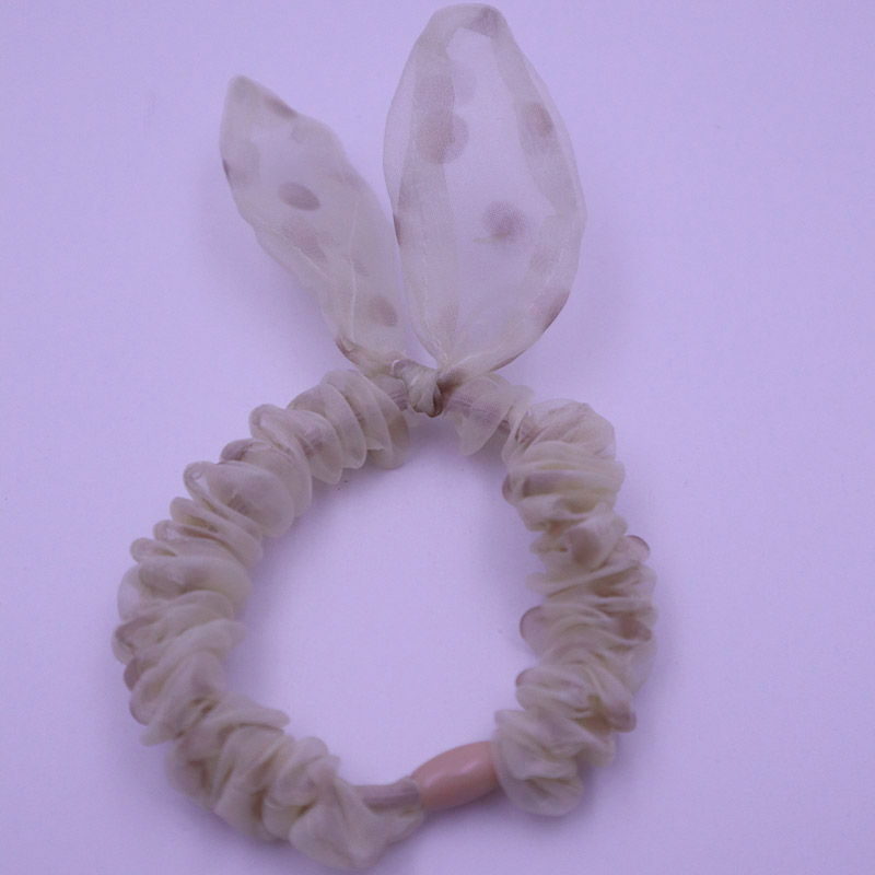 Korean version of the Wave Point Rabbit Ears Hair Ring Small Fresh Headwear Ponytail Rubber Band sweet Wind Hair Tool Korean version of the Wave Point Rabbit Ears Hair Ring Small Fresh Headwear Ponytail Rubber Band sweet Wind Hair Tool