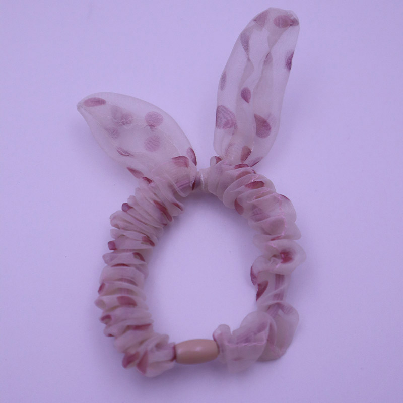 Korean version of the Wave Point Rabbit Ears Hair Ring Small Fresh Headwear Ponytail Rubber Band sweet Wind Hair Tool Korean version of the Wave Point Rabbit Ears Hair Ring Small Fresh Headwear Ponytail Rubber Band sweet Wind Hair Tool