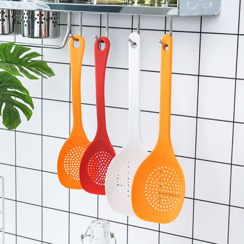 Multi-function colander ladles household skimmer stir-fry titanium spatula mixed color kitchen supplies three specifications