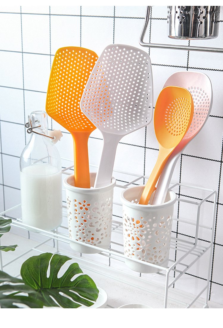 Multi-function colander ladles household skimmer stir-fry titanium spatula mixed color kitchen supplies three specifications