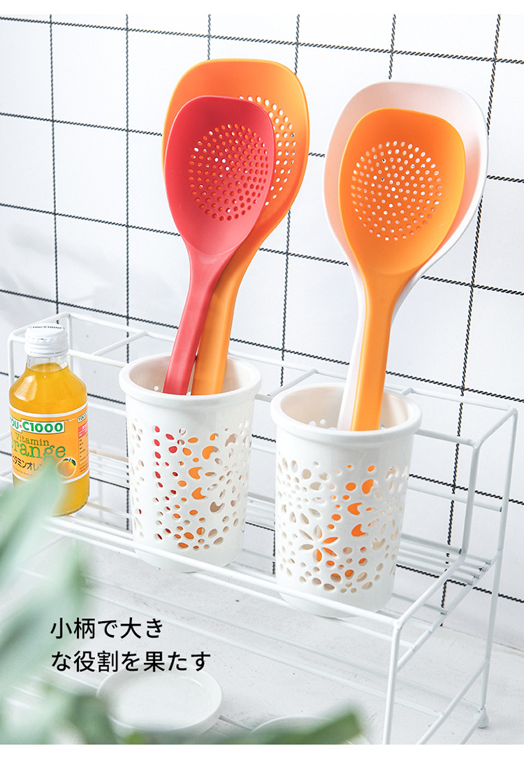 Multi-function colander ladles household skimmer stir-fry titanium spatula mixed color kitchen supplies three specifications