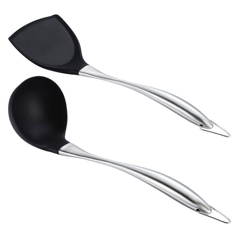 304 Spatula Silicone Spatula Spatula Non-Stick Spatula Kitchen Household Two-Piece Set Spatula Spoon High Temperature Resistant