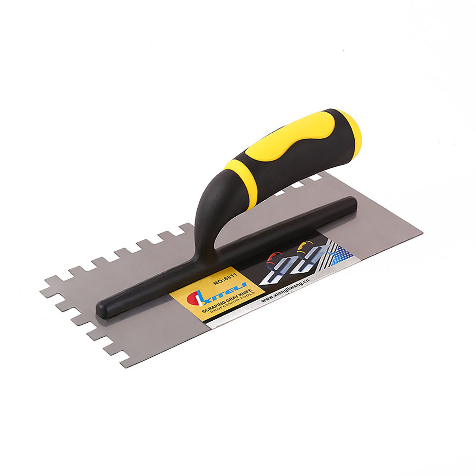 Decorative Steel Square Flat Spatula Plastic Handle Shovel Plastering Trowel Craftsman Tool Mud Board Plastering Scraper Mud Board