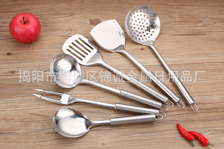 In Stock Wholesale Gift Box Matching Kitchenware Rack with Magnetic Stainless Steel Kitchenware round Handle Cooking Spatula Set In Stock Wholesale Gift Box Matching Kitchenware Rack with Magnetic Stainless Steel Kitchenware round Handle Cooking Spatula Set