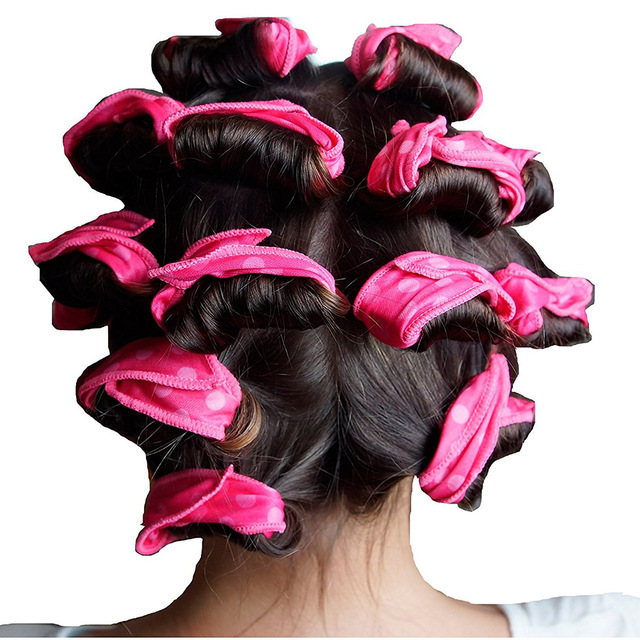 Curlers Polka Dot Sponge Curly Hair Sleep Hair Curlers Dry Hair Curlers Hair Curler Big Wave Pear Flower Hair Curler