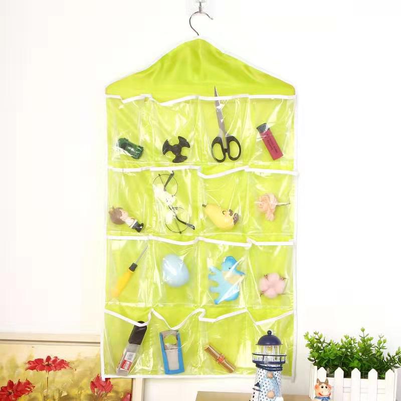 16 Grid Hanging Bag Socks Underwear Storage Classification Organizer Storage Bags behind the Door Wardrobe Storage Bag Sundries Storage Bag