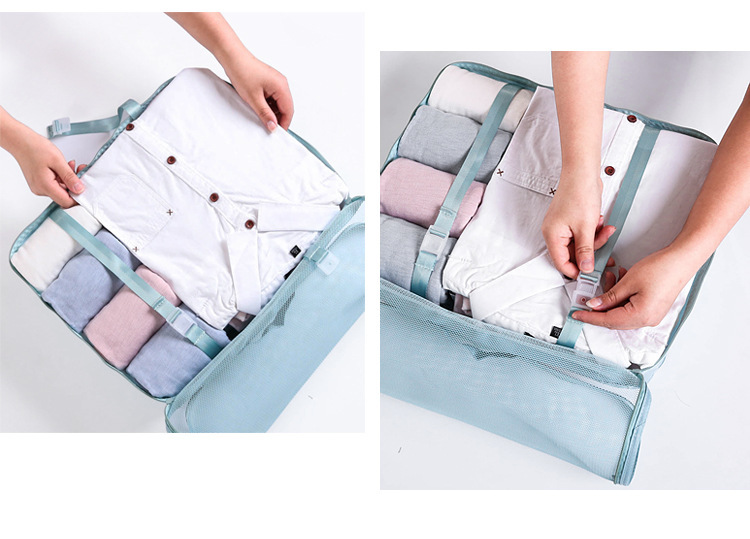 Travel Storage Bag Luggage Clothing Organization and Storage Six-Piece Waterproof Travel Storage Bag Suit Travel Storage Bag Luggage Clothing Organization and Storage Six-Piece Waterproof Travel Storage Bag Suit