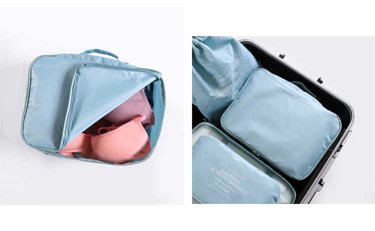 Travel Storage Bag Luggage Clothing Organization and Storage Six-Piece Waterproof Travel Storage Bag Suit Travel Storage Bag Luggage Clothing Organization and Storage Six-Piece Waterproof Travel Storage Bag Suit