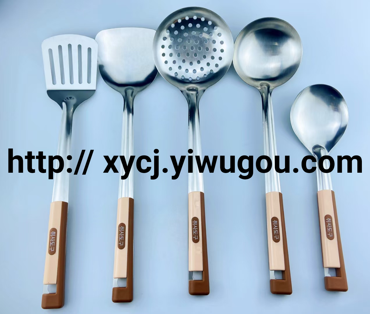 Stainless Steel Tableware Large Kitchenware Spatula and Soup Spoon