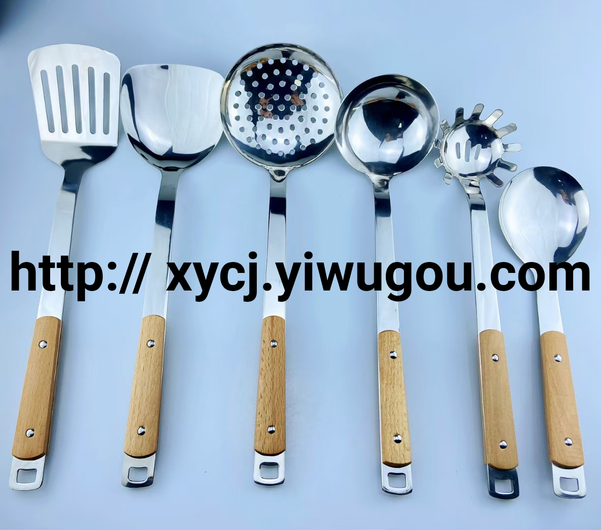 Stainless Steel Tableware Large Kitchenware Spatula and Soup Spoon
