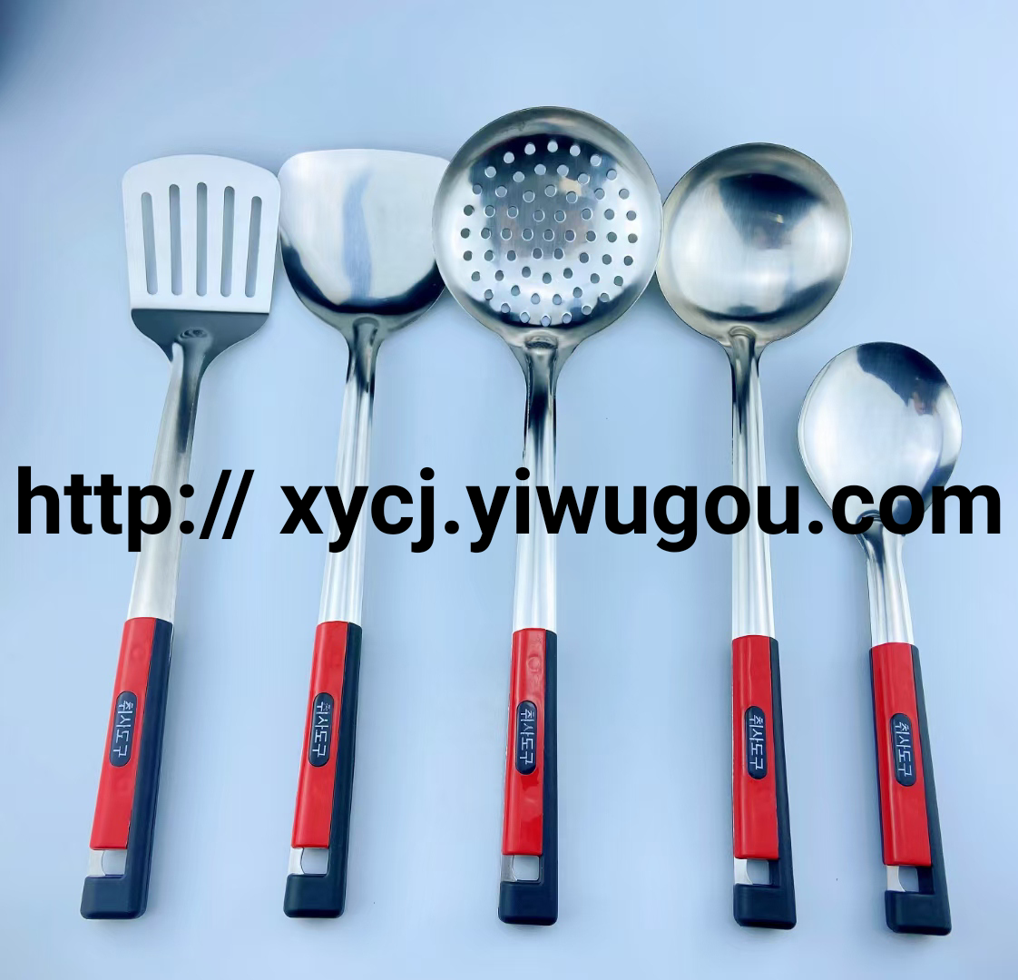 Stainless Steel Tableware Large Kitchenware Spatula and Soup Spoon