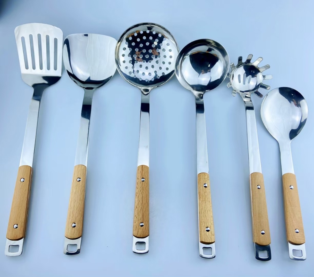 Stainless Steel Tableware Large Kitchenware Spatula and Soup Spoon Stainless Steel Tableware Large Kitchenware Spatula and Soup Spoon