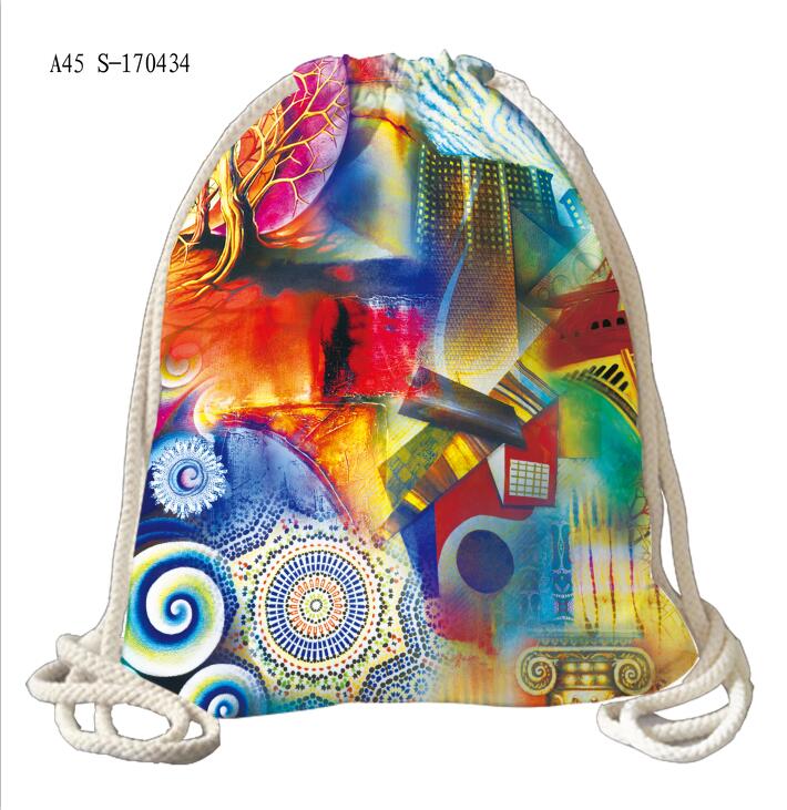 Folding shopping bag gift box sleeve drawstring bag canvas gift bag non-woven reusable bag Oxford storage bag