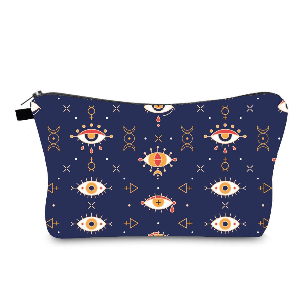Water-Repellent Cosmetic Bag Evil Eye Printing Cross-Border Travel Storage Bag Clutch Wash Bag