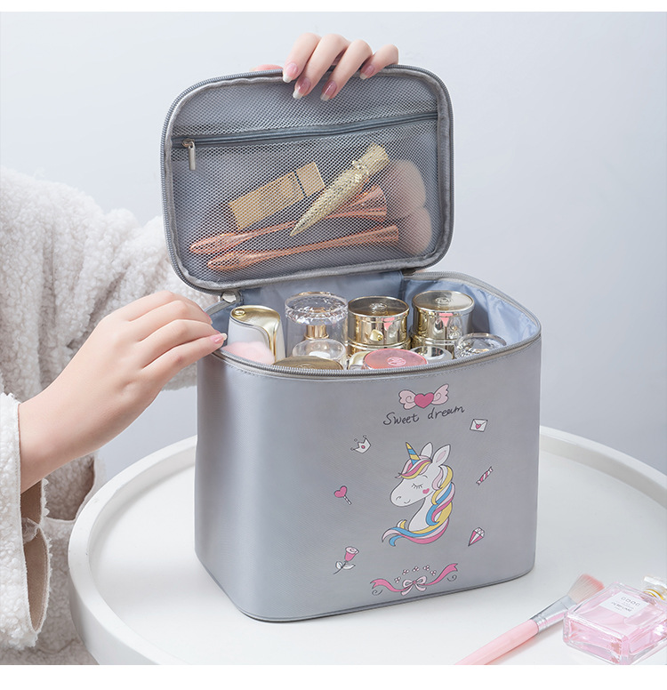 Original Unicorn Cosmetic Bag Large Capacity Korean Style Foldable Waterproof Portable Travel Storage Bag Wash Bag
