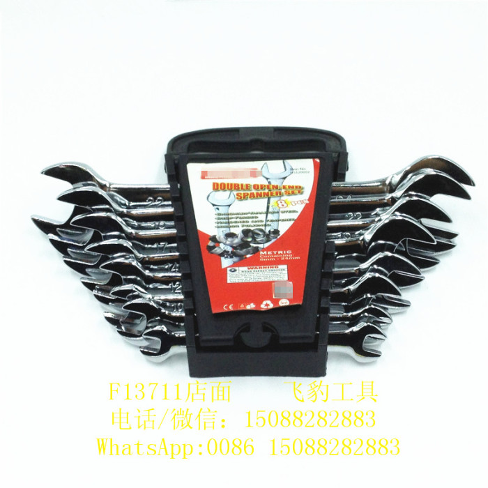Six plastic clip open wrench set 6PC opening