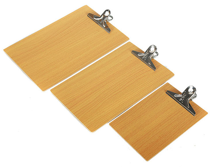 A4, 16K, 32K Wooden Clip board   File Clip  Office factory warehouse using clip board Plastic clip board