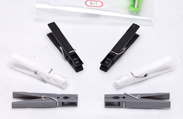 Natural rain plastic clip household plastic clothes clip black, white and grey Size:73.5*9.5*11.5/17mm