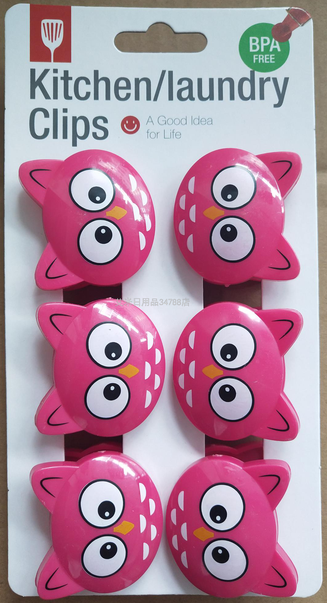 BYT-2600 Panda Clip 6 Cartoon Clip ABS Korean Style Plastic Clip