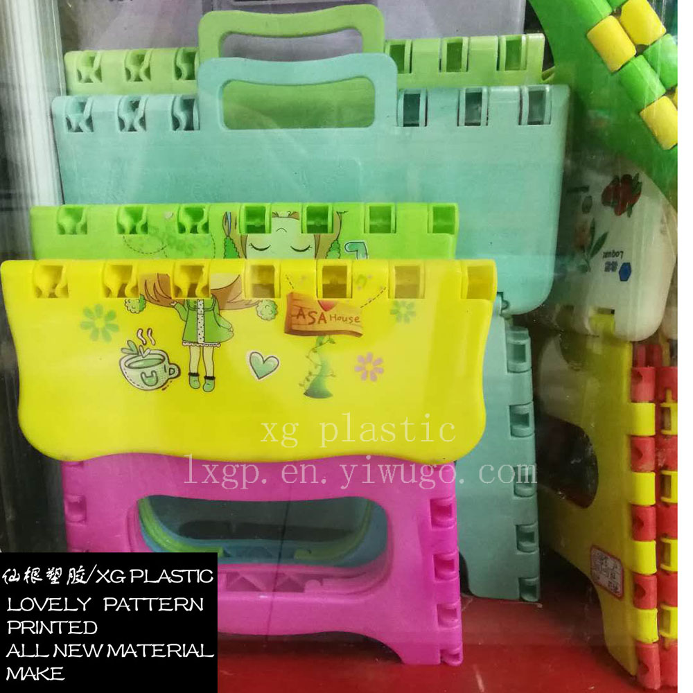 Plastic Folding Stool High Quality Thicken Chair Portable Home Furniture cute Child Convenient Dinner Stools