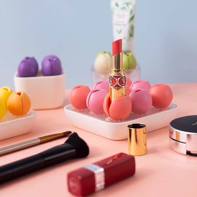 Cosmetics Storage Box Lipstick Eyebrow Pencil Lip Gloss Storage Rack Multi-Grid Creative Organizing Desktop Storage Rack Manufacturer Customization