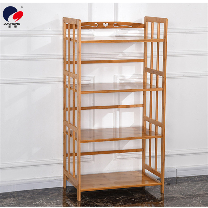 Bamboo Kitchen Storage Rack Microwave Oven Rack Floor Storage Rack Kitchen Storage Rack Oven Rack Solid Wood Article Storage Shelf