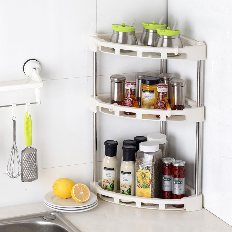 Triangle Storage Rack Thickened Material Kitchen Bathroom Tripod Simple Fashion Home Corner Shelf Wholesale