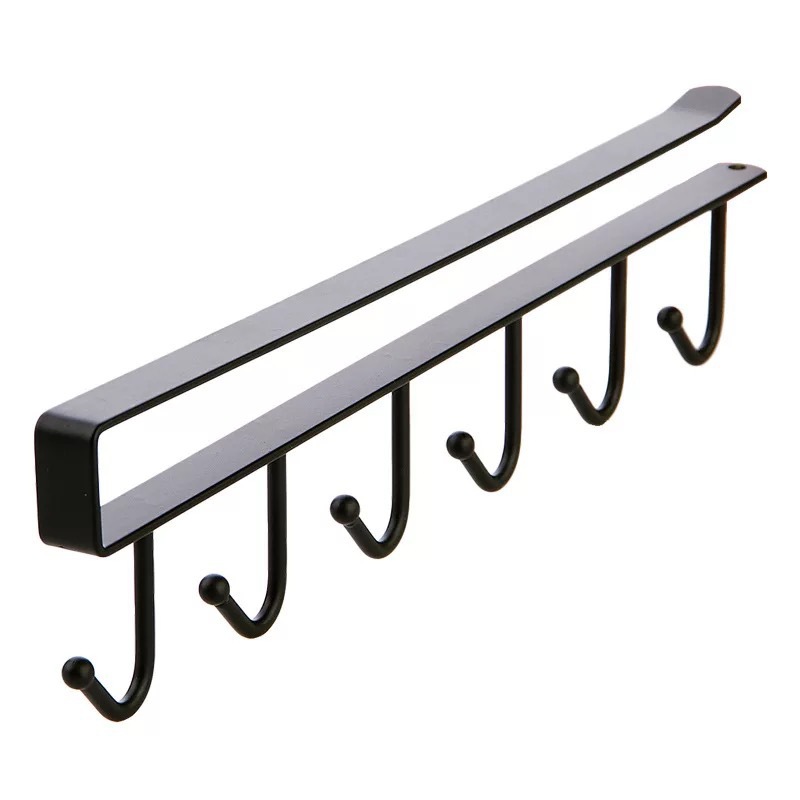 Factory Kitchen Iron Punch-Free Flat Iron Hook Cabinet Storage Hanger Tie Hanger Hook Wardrobe Storage Rack