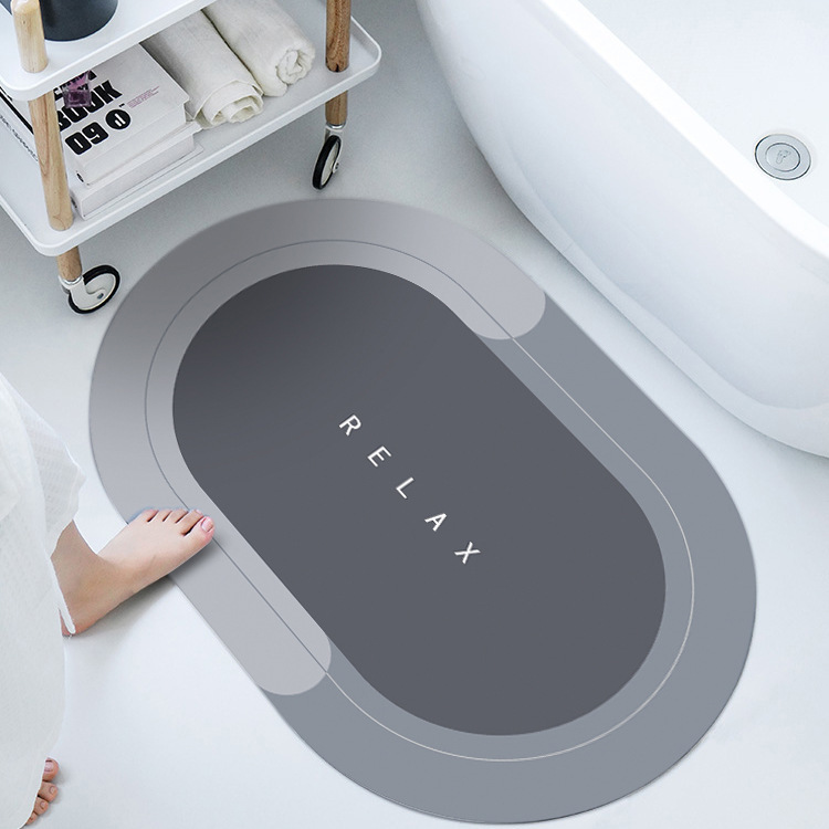 Diatom Ooze Cushion Hydrophilic Pad Bathroom Entrance Floor Mat Diatomite Non-Slip Bathroom Mat Bathroom Toilet Carpet