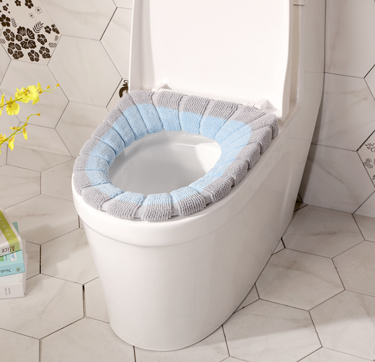 Creative Style round Toilet Seat Universal Two-Color Toilet Seat Cushion Winter Warm Closestool Cushion