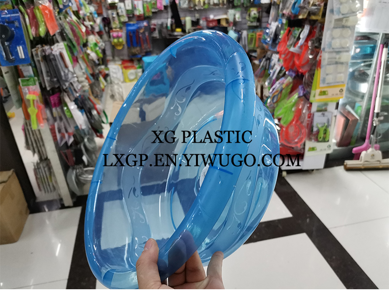 Transparent washbasin plastic washbasin fashion washbasin durable laundry basin practical kitchen 2 size plastic basin