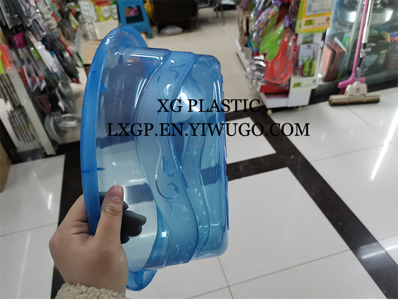 Transparent washbasin plastic washbasin fashion washbasin durable laundry basin practical kitchen 2 size plastic basin