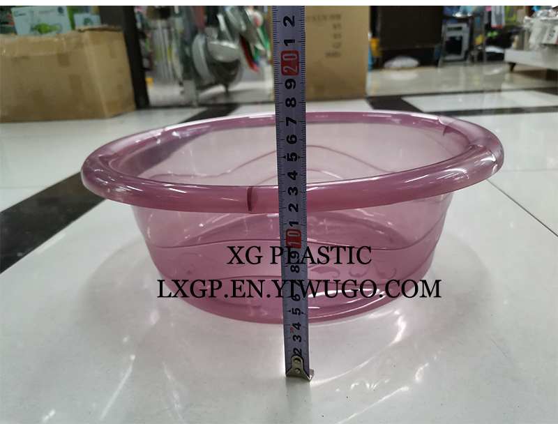 Transparent washbasin plastic washbasin fashion washbasin durable laundry basin practical kitchen 2 size plastic basin
