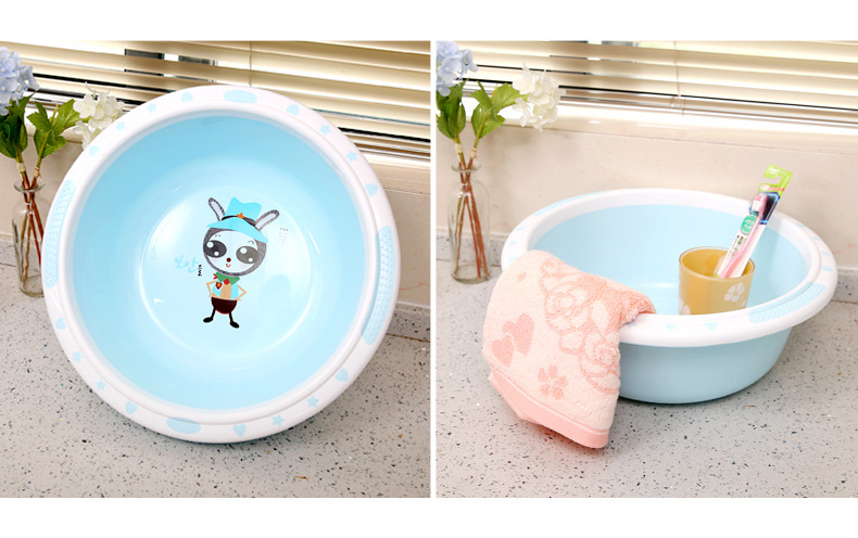 Factory direct sale household washbasin plastic basin baby basin student basin washbasin thickened baby basin wash vegetables wash feet basin