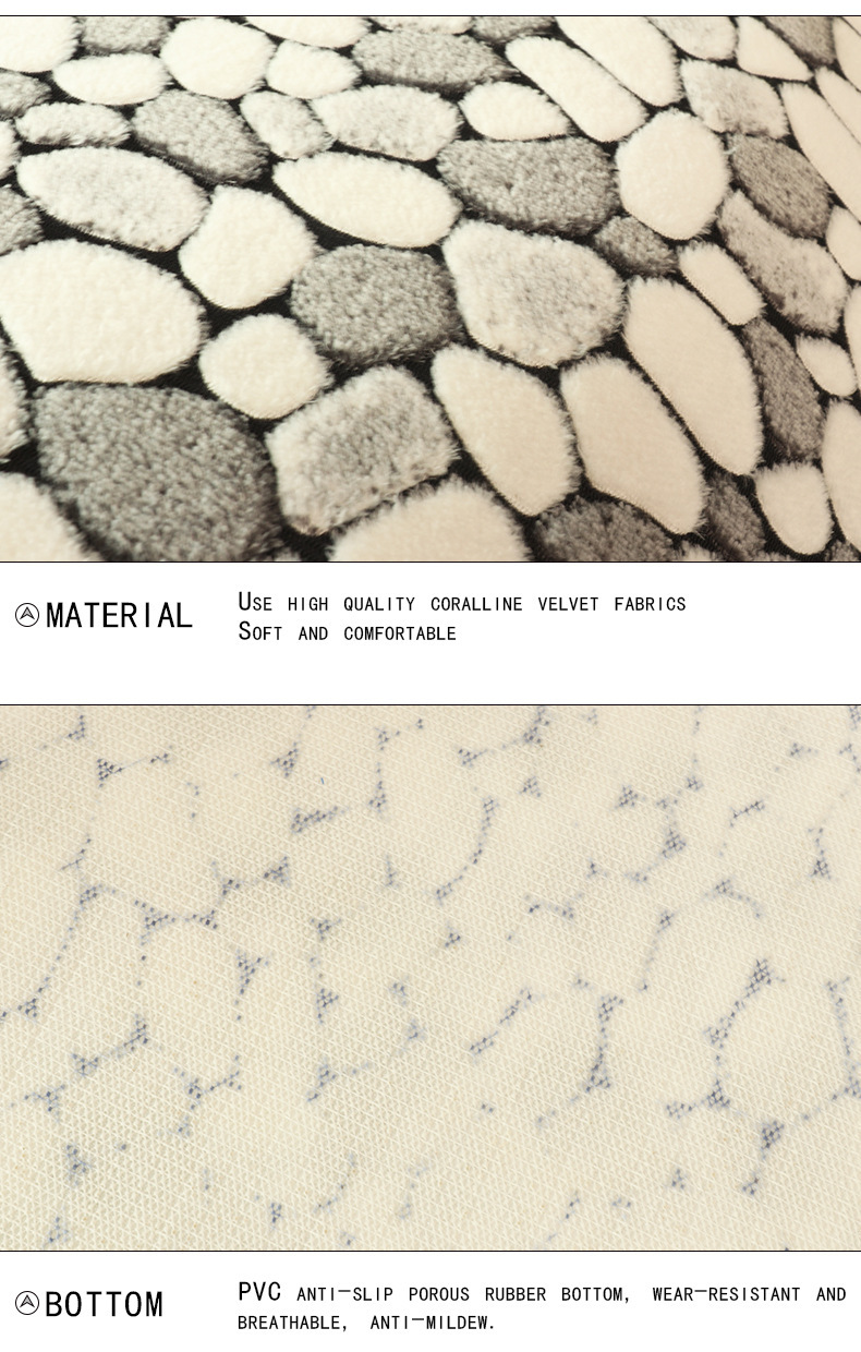 Foreign Trade Cross-Border E-Commerce Coral Fleece Bathroom Three-Piece Floor Mat Set Velvet Cushion Toilet Three-Piece Set