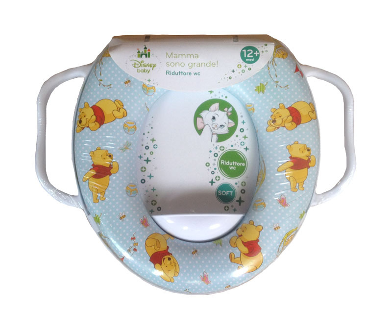 Children's seat with handle children with PVC printed soft cushion seat on the toilet seat.
