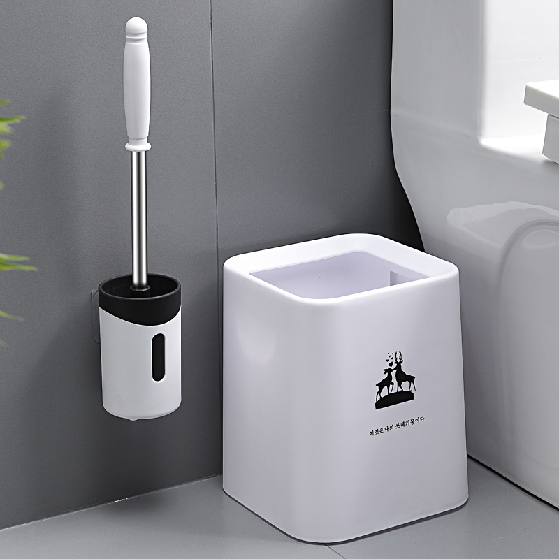 Home Ladle Toilet Cleaning Brush Full Angle Decontamination Soft Hair Brush Household Punch Set-Free Cleaning Brush Toilet Brush
