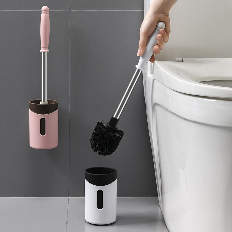 Home Ladle Toilet Cleaning Brush Full Angle Decontamination Soft Hair Brush Household Punch Set-Free Cleaning Brush Toilet Brush