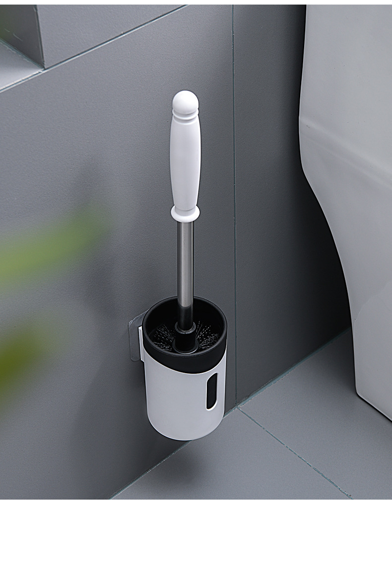 Home Ladle Toilet Cleaning Brush Full Angle Decontamination Soft Hair Brush Household Punch Set-Free Cleaning Brush Toilet Brush