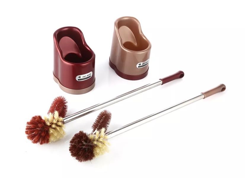 Toilet brush toilet long handle with seat cover plastic cleaning brush classical household cleaning utensils wholesale