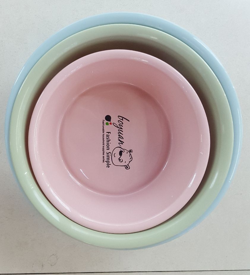 New plastic basin large and small size circular wash basin.