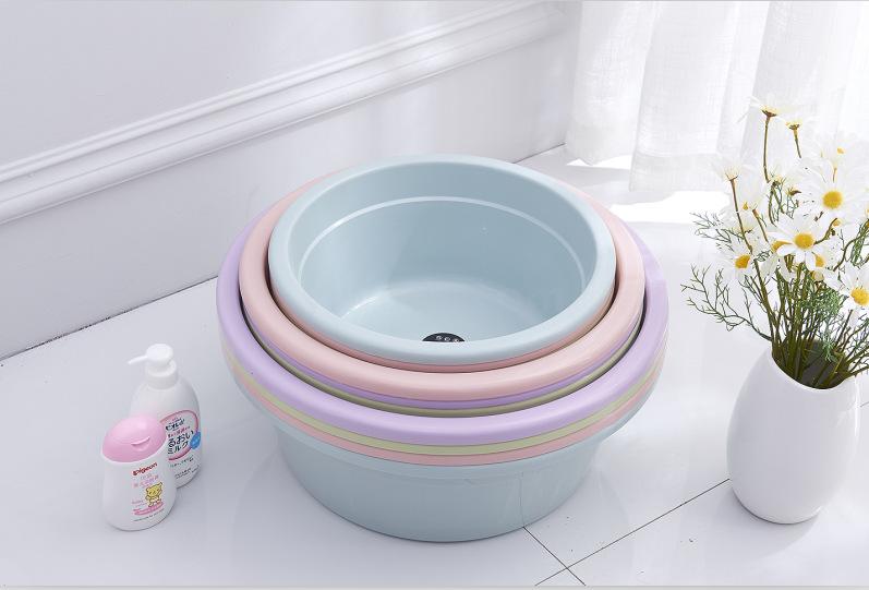 Blue Laundry Washbasin Household Washing Vegetables Basin Plastic Basin Clothes Cleaning Basin Thickened Feet-Washing Basin Babies' Wash Basin Blue Laundry Washbasin Household Washing Vegetables Basin Plastic Basin Clothes Cleaning Basin Thickened Feet-Washing Basin Babies' Wash Basin