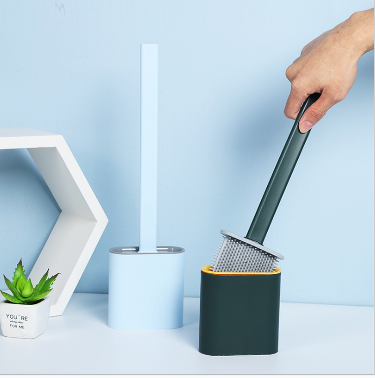 New wall hanging creative soft glue long handle toilet cleaning brush set toilet household toilet brush