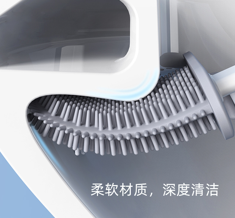 New wall hanging creative soft glue long handle toilet cleaning brush set toilet household toilet brush