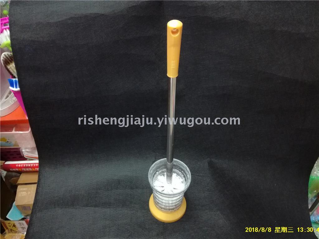 High-grade stainless steel rod round transparent base toilet brush set RS-3563
